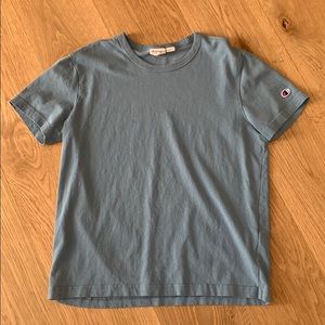 Blue plain champion t shirt